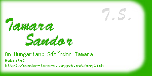 tamara sandor business card